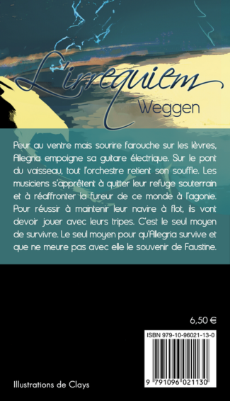 4e de couverture de "L'irrequiem", par Weggen, dessin de Clays, YBY Éditions.