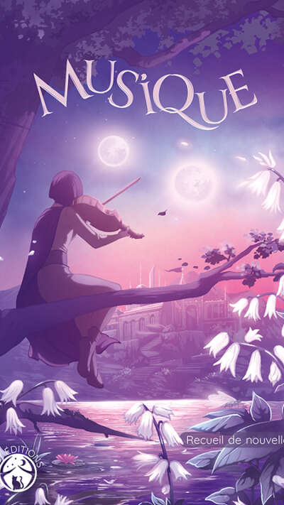 4e de couverture de "Musique", recueil de nouvelles, dessin de AKI, YBY Éditions.