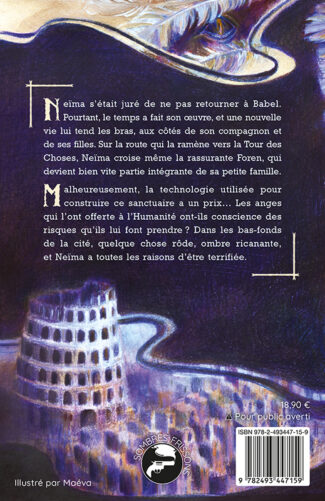 4e de couverture de "Babel", par Delphine H. Edwin, dessin de Maëva, YBY Éditions.