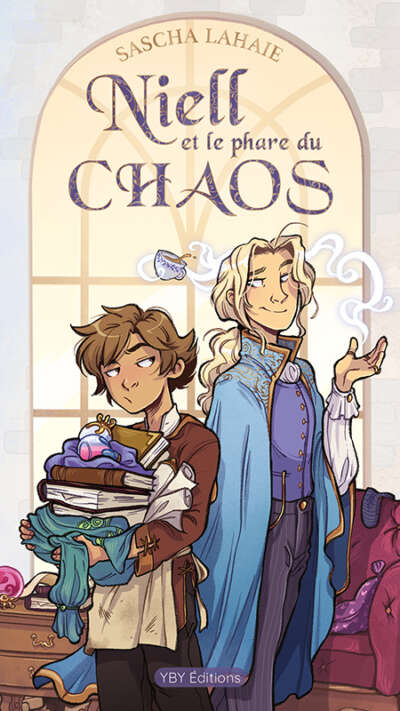 Couverture de "Niell et le Phare du chaos", par Sascha Lahaie, dessin de Feilyn, YBY Éditions