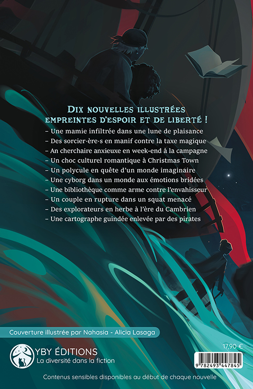 4e de couverture du recueil de nouvelles "Toute utopie a ses pirates", YBY Éditions